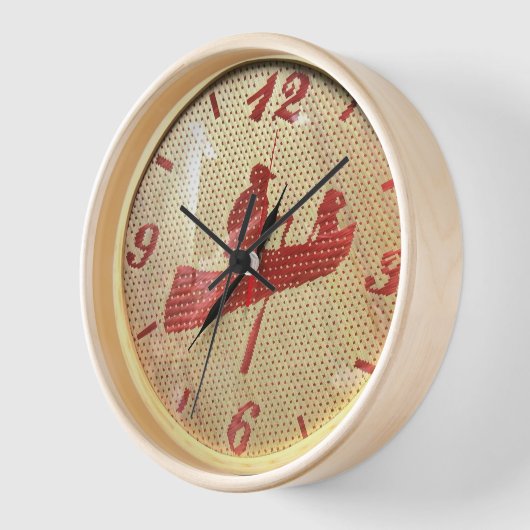 wooden handmade bamboo weaving custom wall clock  壁時計 (傾斜)