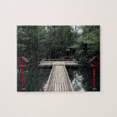 Wooden Pier framed by red Lanterns ジグソーパズル (横)