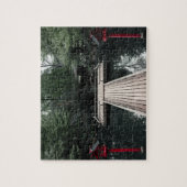 Wooden Pier framed by red Lanterns ジグソーパズル (縦)