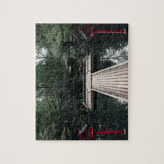 Wooden Pier framed by red Lanterns ジグソーパズル