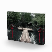 Wooden Pier framed by red Lanterns フォトブロック (右)