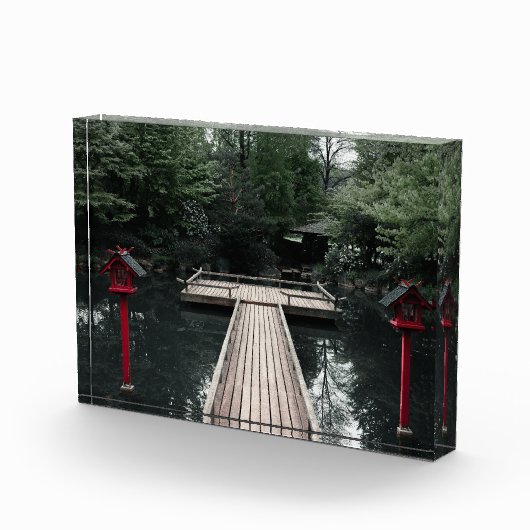 Wooden Pier framed by red Lanterns フォトブロック (右)