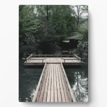 Wooden Pier framed by red Lanterns