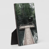 Wooden Pier framed by red Lanterns フォトプラーク (側面)