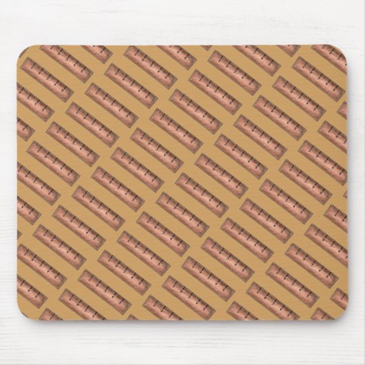 Wooden Ruler Math Teacher Gift Mouse Pad マウスパッド (正面)