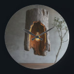 Wooden rustic clock (natural wood texture) ラージ壁時計<br><div class="desc">Bring warmth and charm to your space with this rustic wooden wall clock. Crafted from natural wood,  each clock features a unique texture,  making it a one-of-a-kind addition to your living room,  kitchen,  or office. Perfect for farmhouse,  vintage,  or cozy home decor styles.</div>