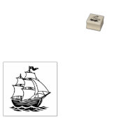 Wooden Sailing Ship Galleon Sea ラバースタンプ (押印)