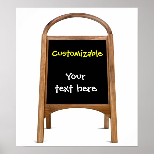 Wooden Sandwich Board ポスター (正面)