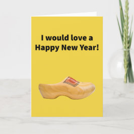 Wooden Shoe - Happy New Year カード