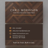 Wooden Texture Handyman & General Contractor 名刺