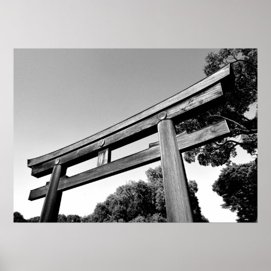 Wooden Torii of Meiji Shrine, Tokyo ポスター (正面)