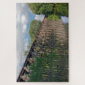 Wooden Train Trestle Over a River ジグソーパズル (縦)