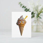 Wooden wall painting with ice cream design. ポストカード (スタンド正面)