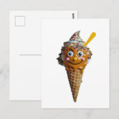 Wooden wall painting with ice cream design. ポストカード (正面/裏面)
