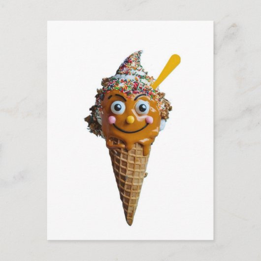 Wooden wall painting with ice cream design. ポストカード (正面)