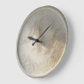 Wooden White Abstract Wall Clock ラージ壁時計 (傾斜)