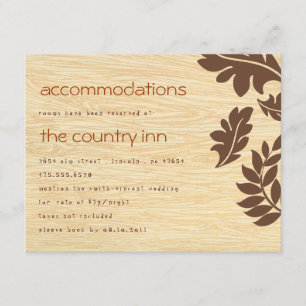 Woodgrainと葉情報カード エンクロージャーカード