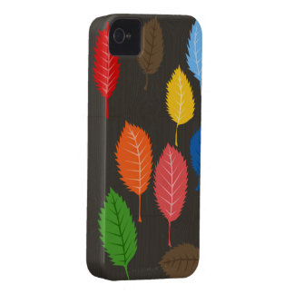 woodgrainのカラフルの葉 Case-Mate iPhone 4 ケース
