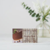 woodgrainの素朴なデザートのチョコレートケーキのパン屋 割引カード (スタンド正面)