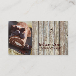 woodgrainの素朴なデザートのチョコレートケーキのパン屋 名刺