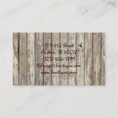 woodgrainの素朴なデザートのチョコレートケーキのパン屋 名刺 (裏面)