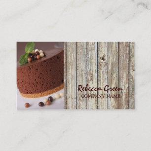 woodgrainの素朴なデザートのチョコレートケーキのパン屋 名刺