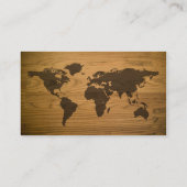 Woodgrainの織り目加工の世界地図 名刺 (裏面)