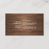 Woodgrain上モダンのArchitectural BlocksロゴII 名刺 (裏面)