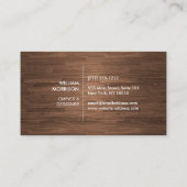 Woodgrain上モダンのArchitectural BlocksロゴII 名刺 (裏面)