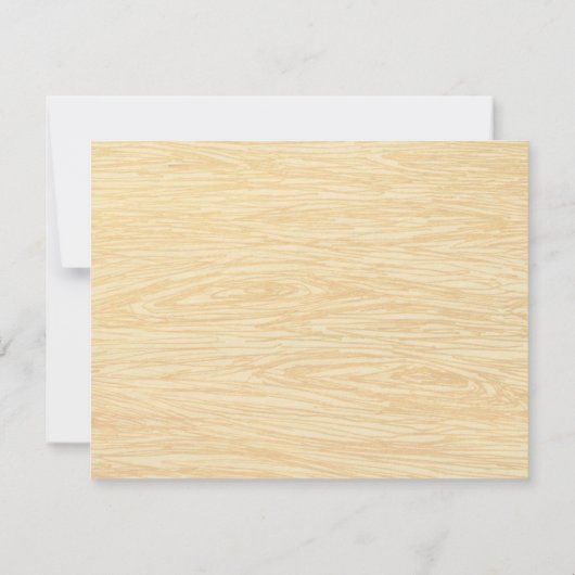 Woodgrain with Brown Love Birds RSVP (裏面)