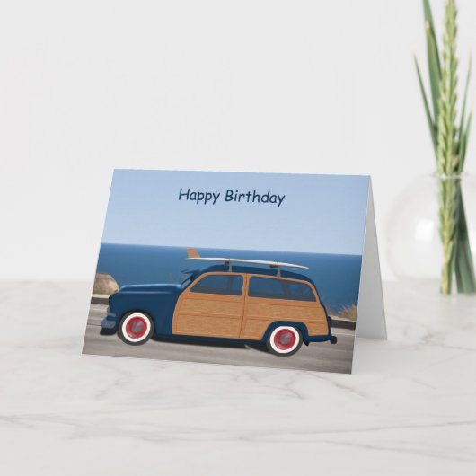 Woodieのバースデー・カード カード (正面)