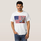 WOODIE米国の旗のTシャツ Tシャツ (正面フル)