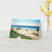 WOODIE-2JPECの月光のビーチ カード (黄色い花)