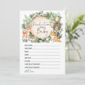 Woodlandによる赤ちゃんシャワーゲームカードの予測 招待状 (スタンド正面)