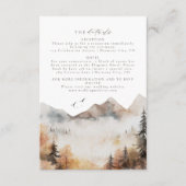 Woodlandの結婚詳細挿入カード エンクロージャーカード (正面)