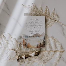 Woodlandの結婚詳細挿入カード エンクロージャーカード