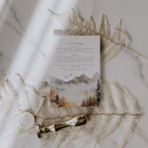 Woodlandの結婚詳細挿入カード エンクロージャーカード