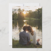 Woodlandエレガント and Mountain Photo日付を保存 招待状 (裏面)