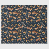 Woodlandシーンのシームレスなパターン ラッピングペーパー (フラット)