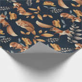 Woodlandシーンのシームレスなパターン ラッピングペーパー (角)