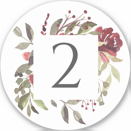 Woodlandバラテーブル番号シール シール (正面)