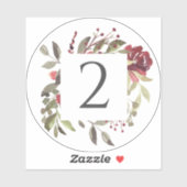 Woodlandバラテーブル番号シール シール (シート)