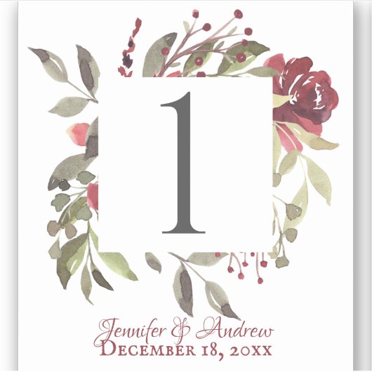 Woodlandバラテーブル番号シール シール (正面)