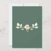 Woodlandバラ金ゴールドスクリプトベビーSprinkle 招待状 (裏面)