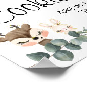 Woodlandベビーシャワーゲームのサインの数 ポスター (角)