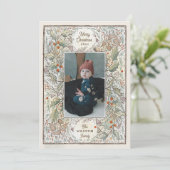 Woodland図解入りの、写真付きのフォトフレーム シーズンカード (スタンド正面)