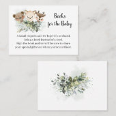 Woodland本を持って来る赤ちゃんシャワー挿入カード プレイスカード (正面/裏面)