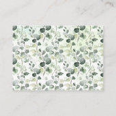 Woodland本を持って来る赤ちゃんシャワー挿入カード プレイスカード (裏面)