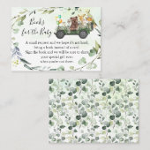 Woodland本を持って来る赤ちゃんシャワー挿入カード プレイスカード (正面/裏面)