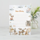 Woodland誕生日タイムカプセルノートメッセージカード 招待状 (スタンド正面)